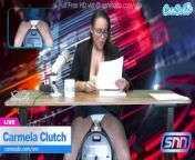 News Anchor Carmela Clutch Orgasms live on air from viao