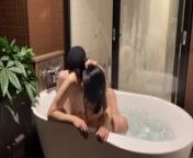 A wife who responds to her husband's cuckold request.She cums in an open bathtub. from tokyomotion