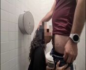 Caught in public men&apos;s toilet, RISKY fuck with STRANGER, when CUCKOLD husband is at work from voyeur public toilet sex