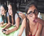 BANGBROS - Mia Khalifa&apos;s Video Game Night With Rachel Rose & Tiffany Valentine from xxxgjrl and video downloaddian muslim hijab gucking videos