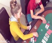 STRIP POKER Homemade - I win but he still DESTROYS me with his BIG DICK from batch poker