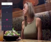 Cumming hard in public restaurant with Lush remote controlled vibrator from bastewap in