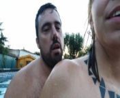 He suddenly takes my bikini off to fuck me in the swimming pool from rayachoti couple outdoor sex caught people