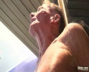 Super sexy blonde pussy has sex with old man in the pool super hot from oldje com