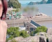 An F-cup perverted MILF masturbates outdoors while being exposed and watched by several men.🥰💖 from コバの嫁　ノーパン