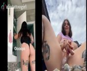 TikTok model was caught on a public beach playing with a dildo and cumming beautifully at the end from florian boy model nude