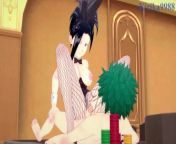 Momo Yaoyorozu and Izuku Midoriya have intense sex in a casino. - My Hero Academia Hentai from mom0