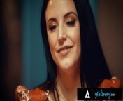 GIRLSWAY - Lonely Woman Cheats On Her Husband With His Boss&apos; Wife Angela White During Couple Dinner from boss wife affair screw